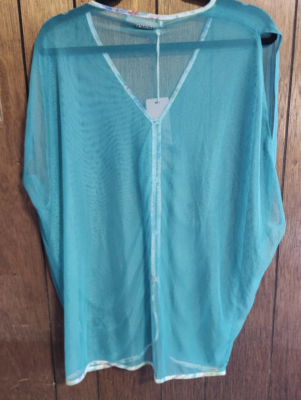 NWT Amiani Resort Fashion 2-Piece Swim Cover-Up Turquoise Beachcore Resortcore